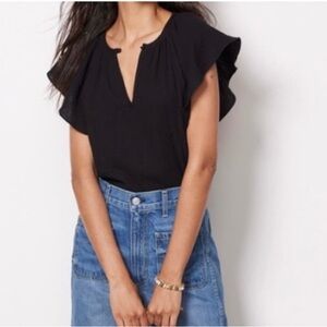 Roan + Ryan x EVEREVE Elliott Gauze Split Neck Top